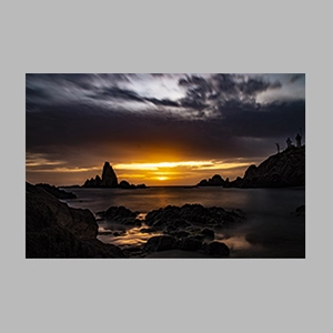 Puesta de sol en el Arrecife de las Sirenas - Cabo de Gata - Almería. © JGM